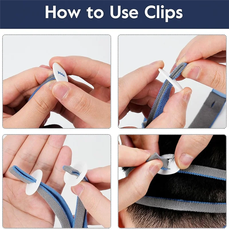A71Z 2-Pack Air Fit P10 Headgear Strap,CPAP Headgear Replacements For Airfit P10 Nasal Pillow Mask,With 6 Adjustment Clips