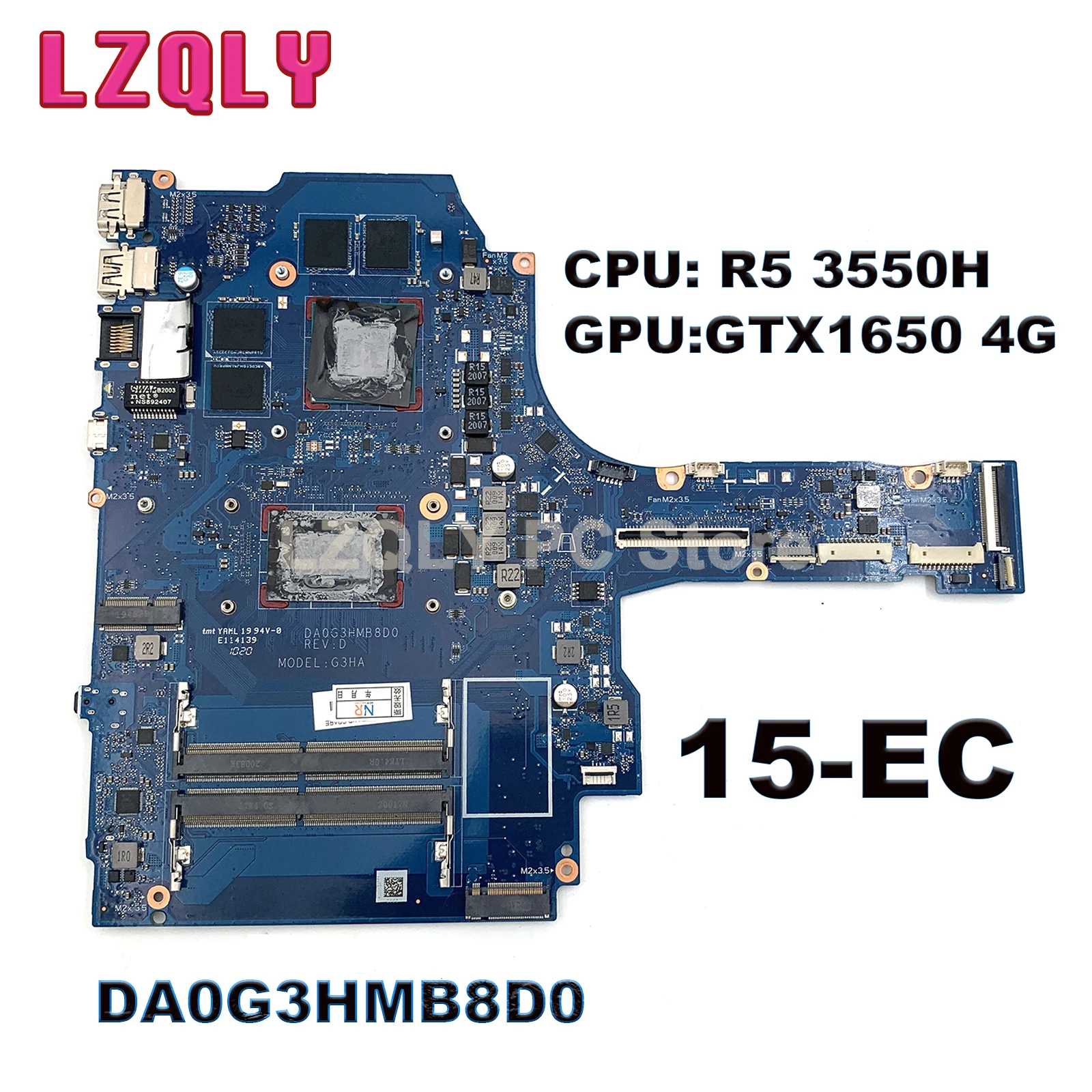 For HP 15-ec0013dx 15-EC 15Z-EC 15-ec0000 Laptop Motherboard DA0G3HMB8D0 G3HA L71929-601 L71930-601 W R5 R7 4GB 100%Test