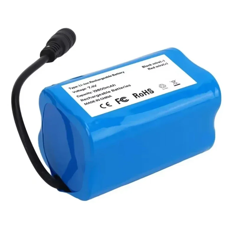 Batteria per barca Rc 7.4V 19800mAh con connettore 3 in1 per T188 2011-5 T888 V007 H18 C1 telecomando esche da pesca barche giocattoli per navi