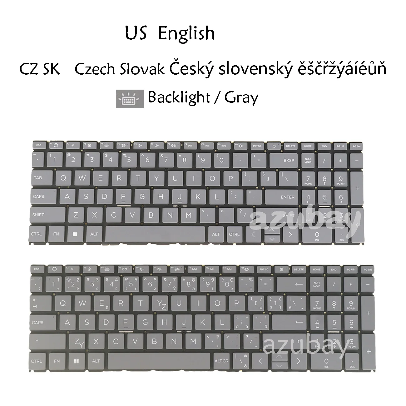

Backlit Laptop Keyboard For HP Pavilion Plus 16-ab00, 15-fc00 15-fd00 15-fr00 16-af00 16-ag00 16-ar00 US English Czech Slovak