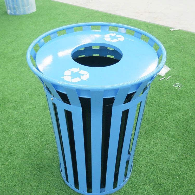 outdoor trash bin commercial trash can galvanized steel trash can for outdoor