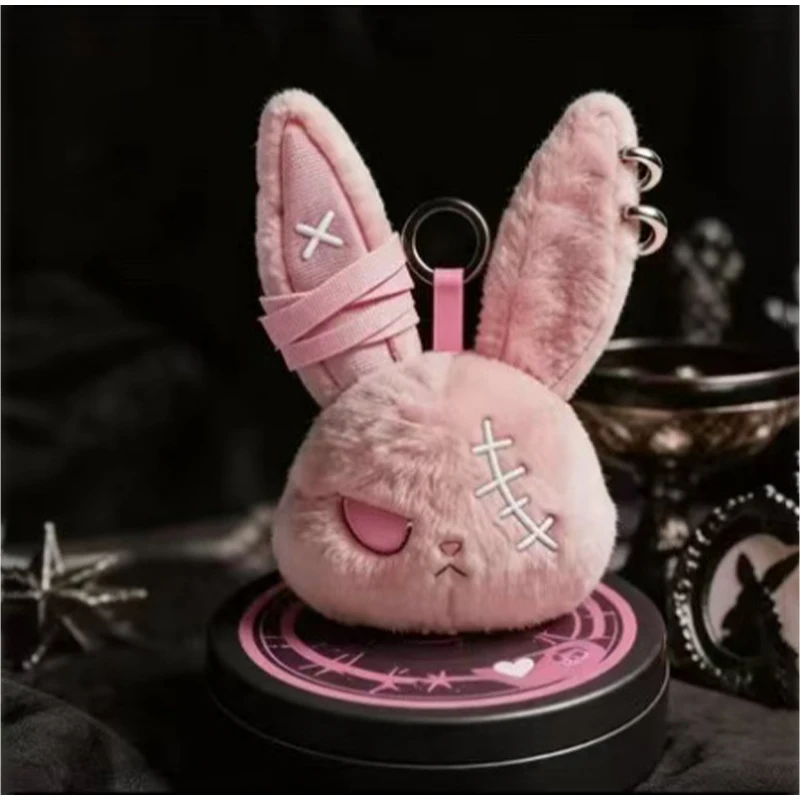 Gotischer Hasen-Schlüsselanhänger mit Bandage, Diablo Süßer Cooler Hasen-Anhänger, Lustiger Kawayi Auto-Schlüsselanhänger, Mini-Ornamente, Geschenke – Detail 8