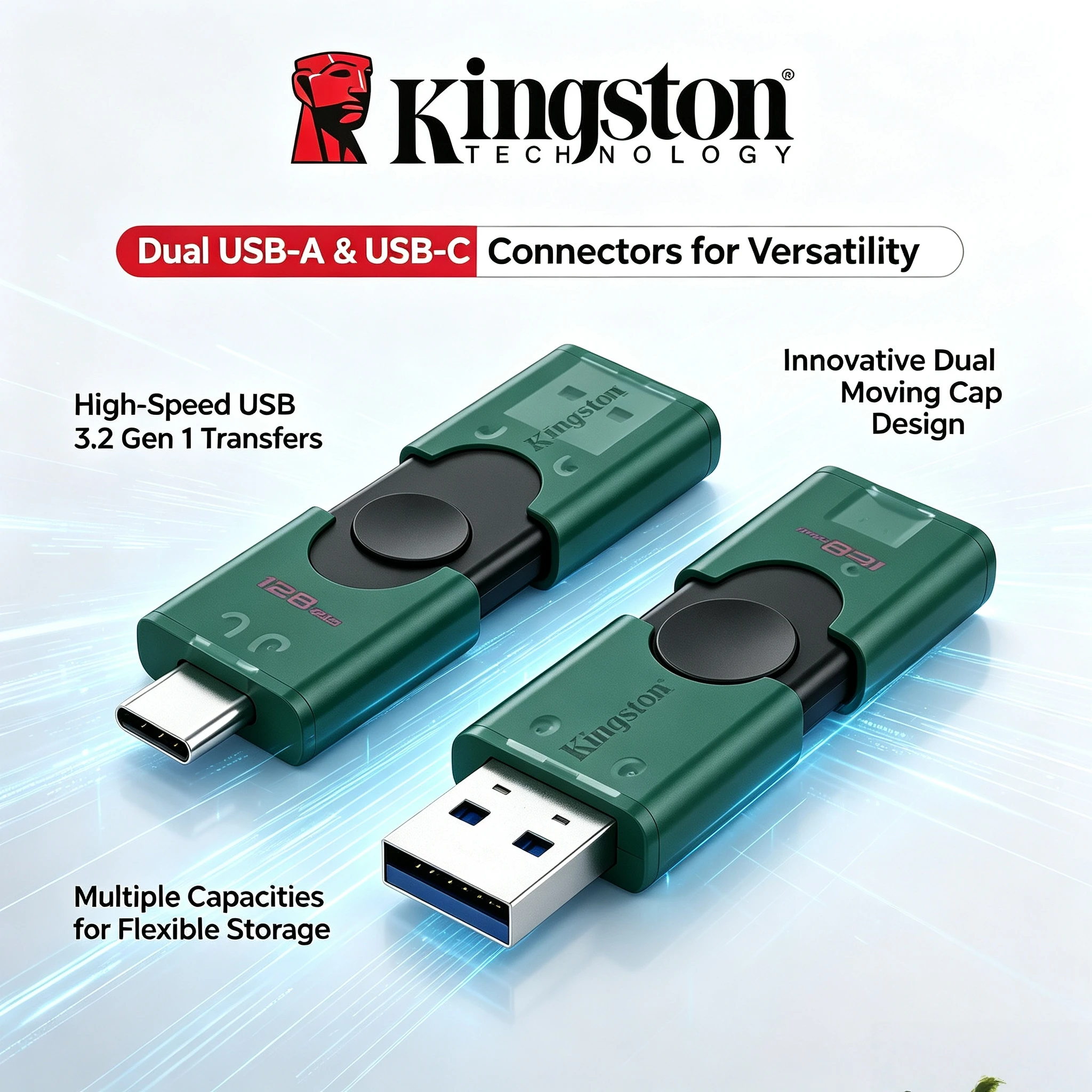 Kingston DTDEG2 256GB 128GB USB 32 Type C A OTG Flash Drive Dual Memory Stick for iPhone 15 16 Original U Disk Pro Transfer