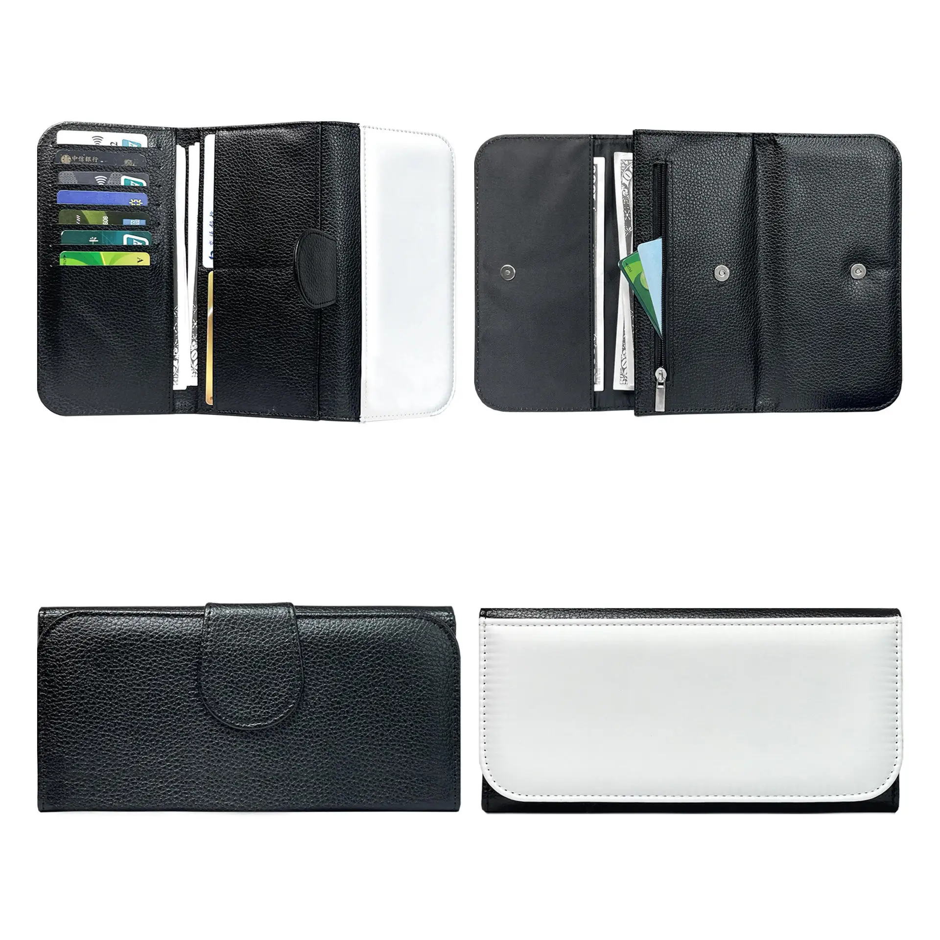 

Three Fold Large Long Wallet Large Capacity Multi-card Holding Bag Thermal Sublimation Blank Printing Men's and Women's Wallet