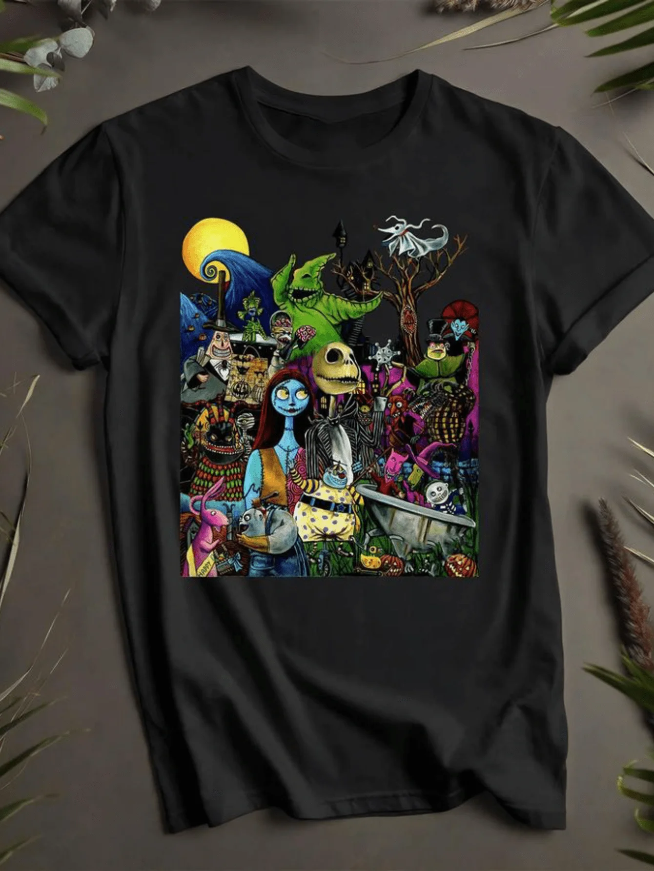 

Disney Christmas Nightmare Oogie Boogie Bash — футболка унисекс, готическая индивидуальность с короткими рукавами для мужчин и женщин