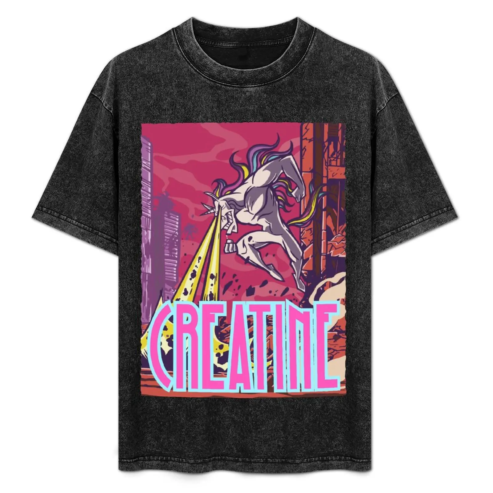 Creatine Gym Workout Funny Unicorn T-Shirt custom t shirt basketball graphic tees oversized t shirt men