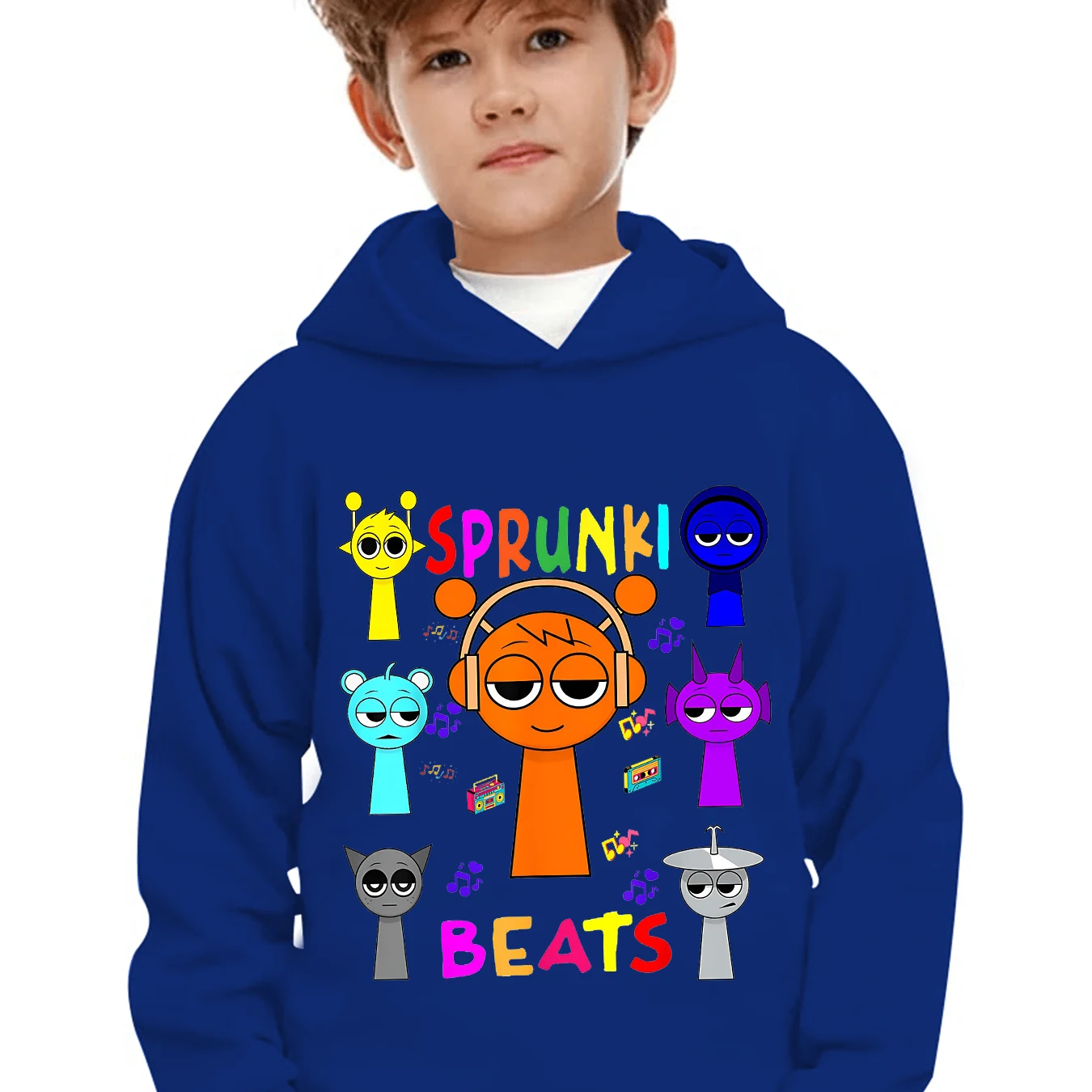Gioco Sprunki Felpa con cappuccio Bambini Cartoon Vestiti Ragazze Pullover Felpe a maniche lunghe Ragazzi Incredibox Gioco Capispalla Abbigliamento per bambini