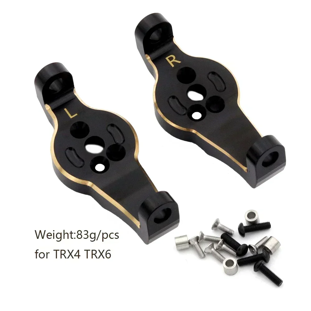 Carcasa de transmisión de Portal de contrapeso de latón con revestimiento negro pesado para coche trepador de control remoto TRX4 TRX6, piezas de mejora, 1/10