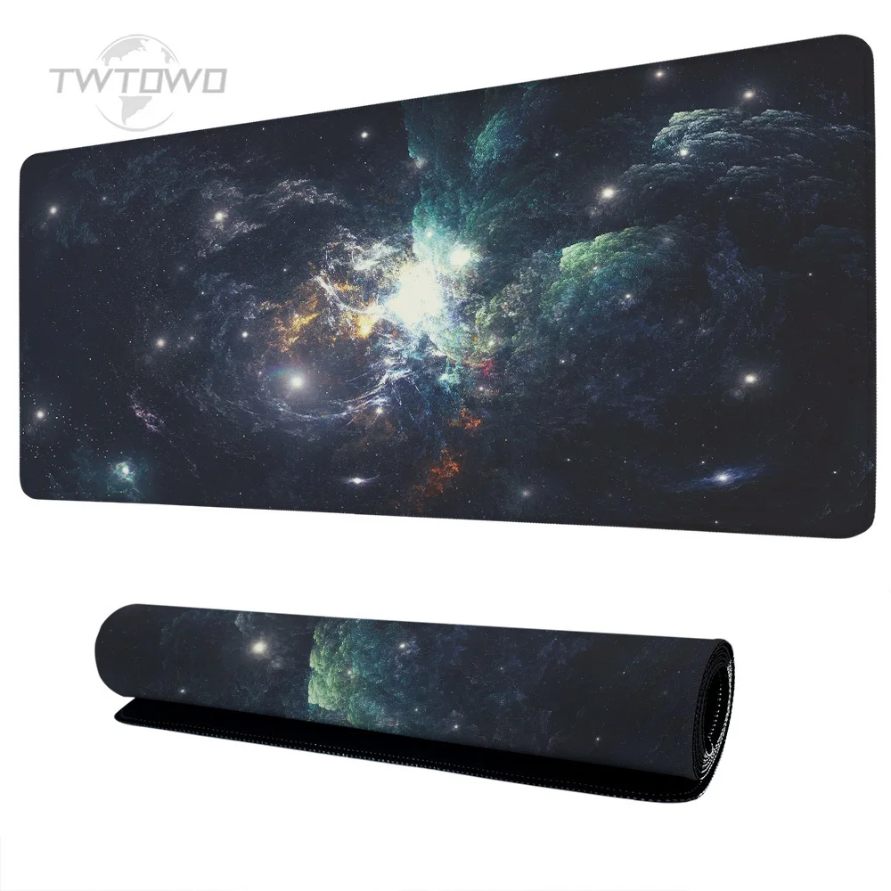 

Mouse Pad Gaming Space Starry Sky XL Large Computer HD Mousepad XXL MousePads Natural Rubber Carpet Non-Slip Computer Table Mat