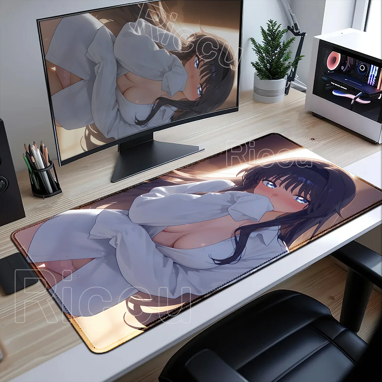 HD Printing The Fragrant Flower Blooms with Dignity Kaoruko Waguri Mouse Pad Kawaii Girl Non-slip Rubber Desk Mat Anime Mousepad