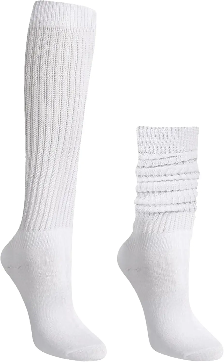 

Women's Knee High Slouch Socks, Long White Valentine Gifts for Her