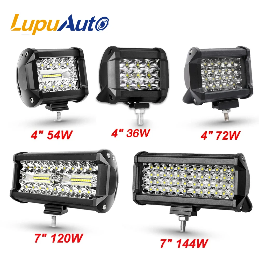 

ANMINGPU 4" 7INCH LED Light Bar/Work Light Offroad Spot Flood Combo LED Bar For Truck Car SUV 4x4 Boat ATV Barra LEDHeadlights