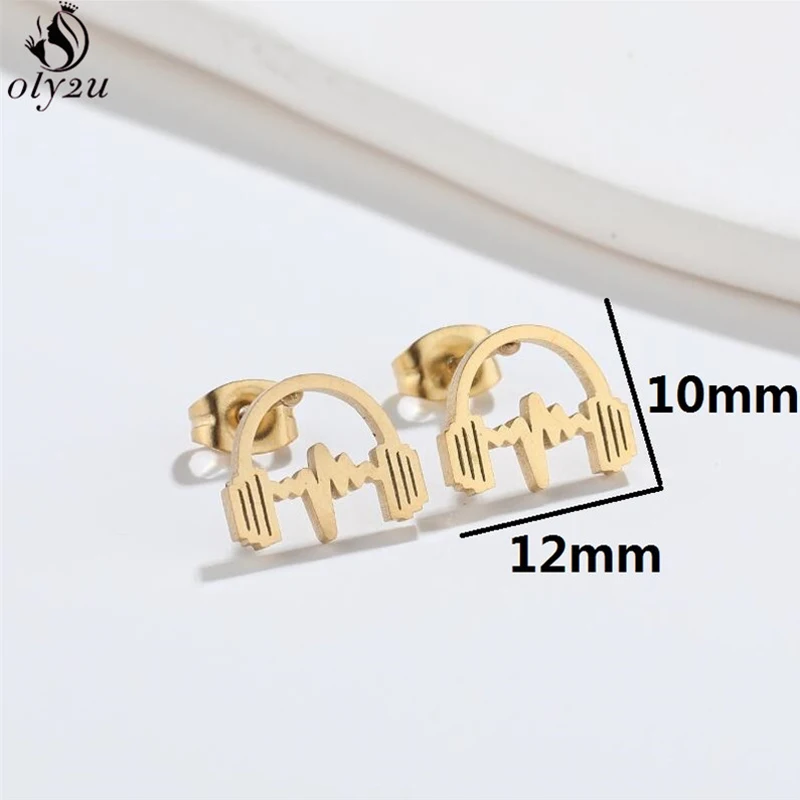 Punk Stainless Steel Musical Instrument Earring Trumpet Accordion Ear Jewelry Girls Hip-hop Party Earrings Gifts Accessories