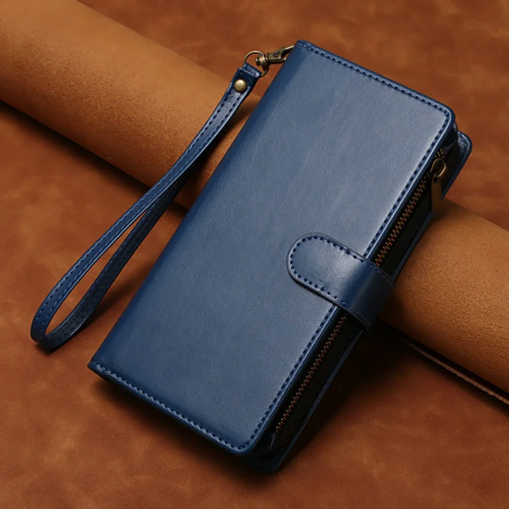 

Флип-чехол для Motorola Edge 50 Neo Fusion 5G, кожаный чехол на молнии с 9 картами Moto Edge 50 Pro X 50 Ultra S50 Neo ThinkPhone 25 Funda