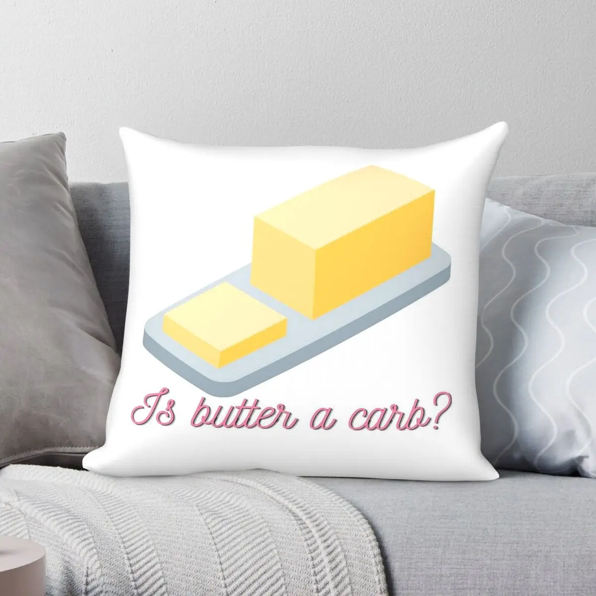 Mean Girls Is Butter A Carb Square Pillowcase Polyester Linen Velvet Pattern Zip Decorative Throw Pillow Case Room Cushion 18