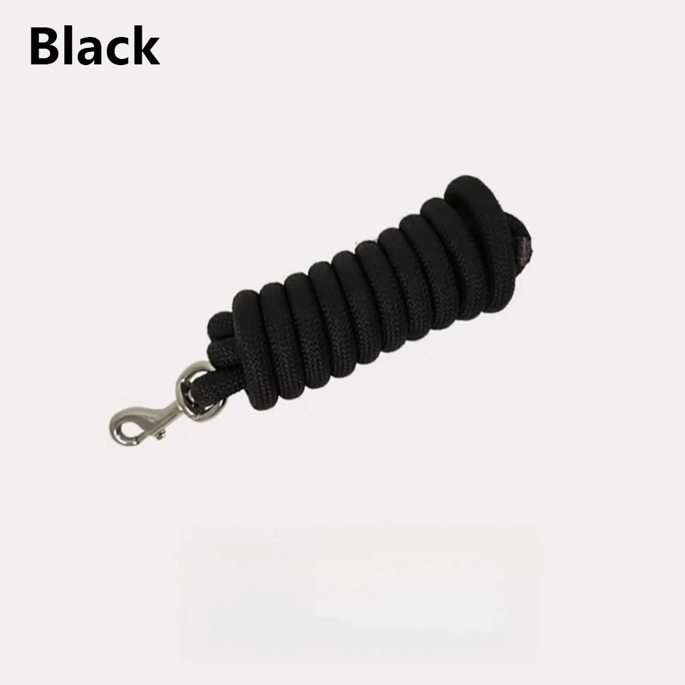 

1 шт., 250 см, свинцовая веревка для лошади с защелкой-болтом, усиленный поводок, устойчивый шнур для тяжелых условий эксплуатации, аксессуар для конного спорта