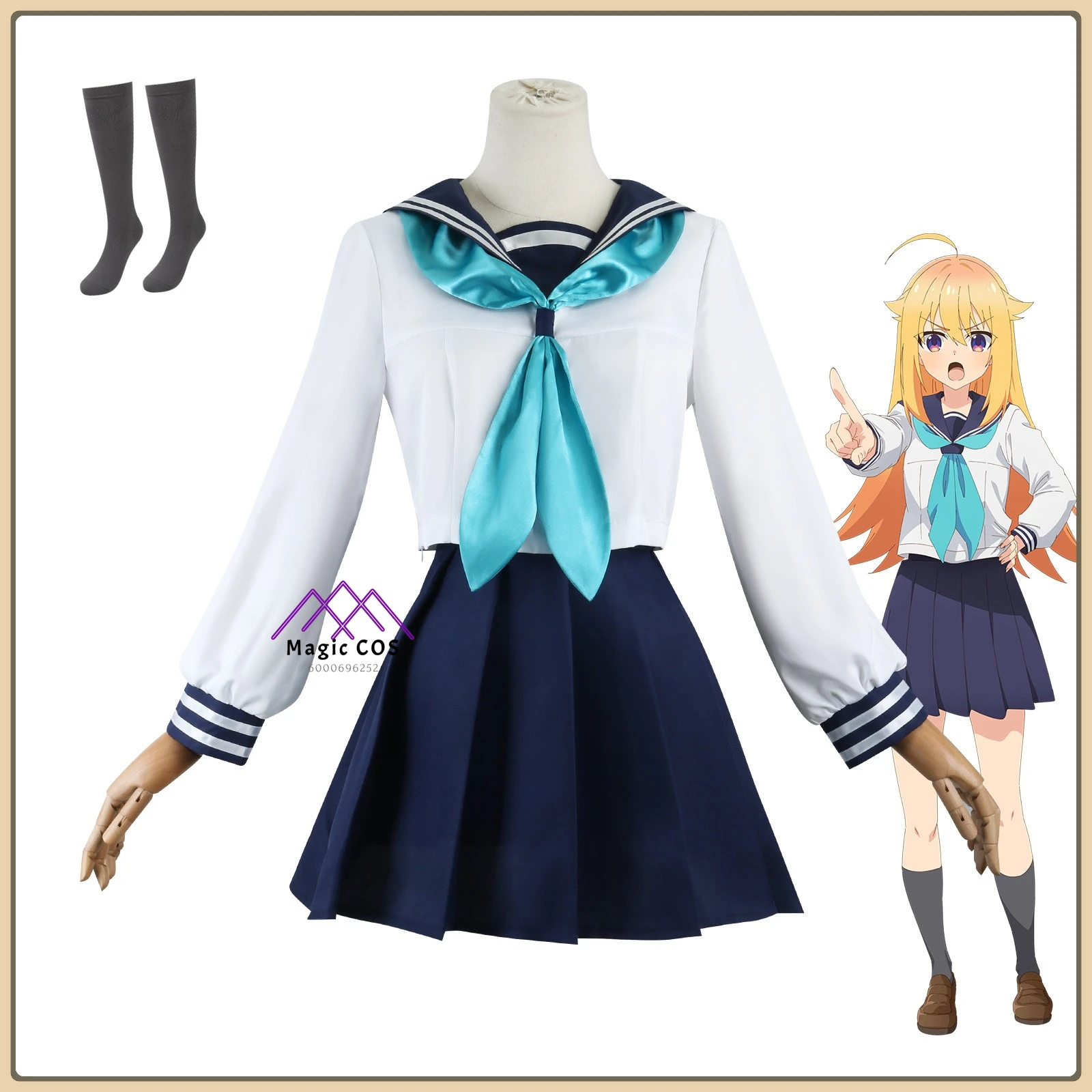 

Kanoko Kanoko Cosplay Costume Set "Kanosuke" & "Koshi Koko" School Uniforms High - quality for Women's Halloween and Comic Con