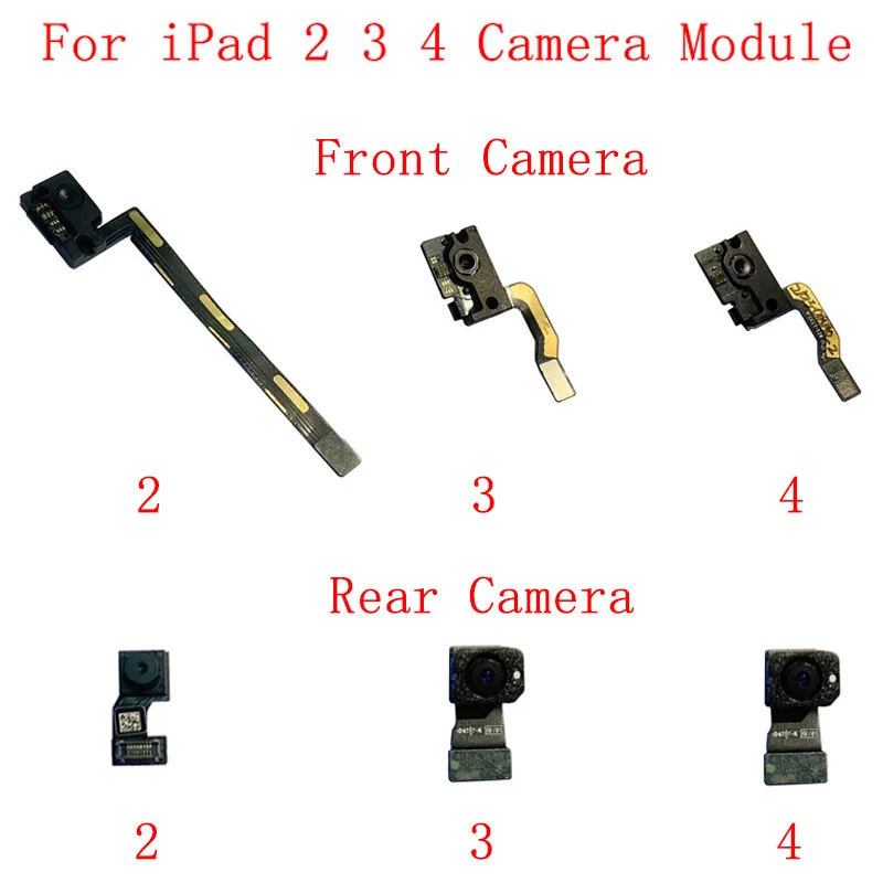 

Original Rear Back Front Camera Flex Cable For iPad 2 3 4 Main Big Small Camera Module Repair Parts