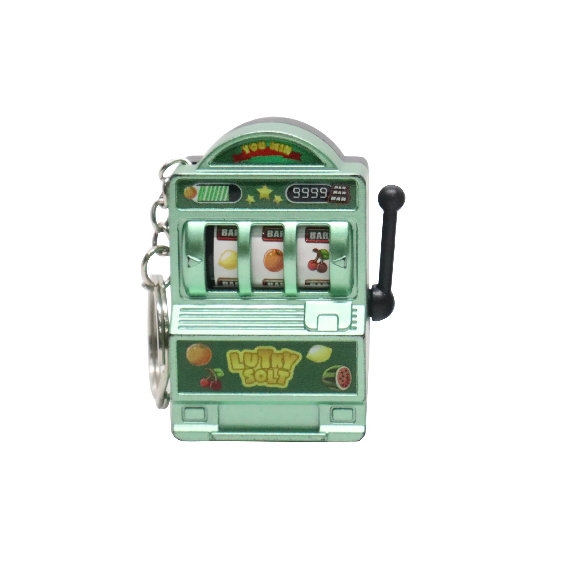 Obst-Schlitzmaschine, Schlüsselanhänger, Glücksbringer, Jackpot-Schlüsselanhänger, Mini-Casino-Anhänger, Taschenanhänger, originelle Geschenke für Kinder und Erwachsene – Detail 5