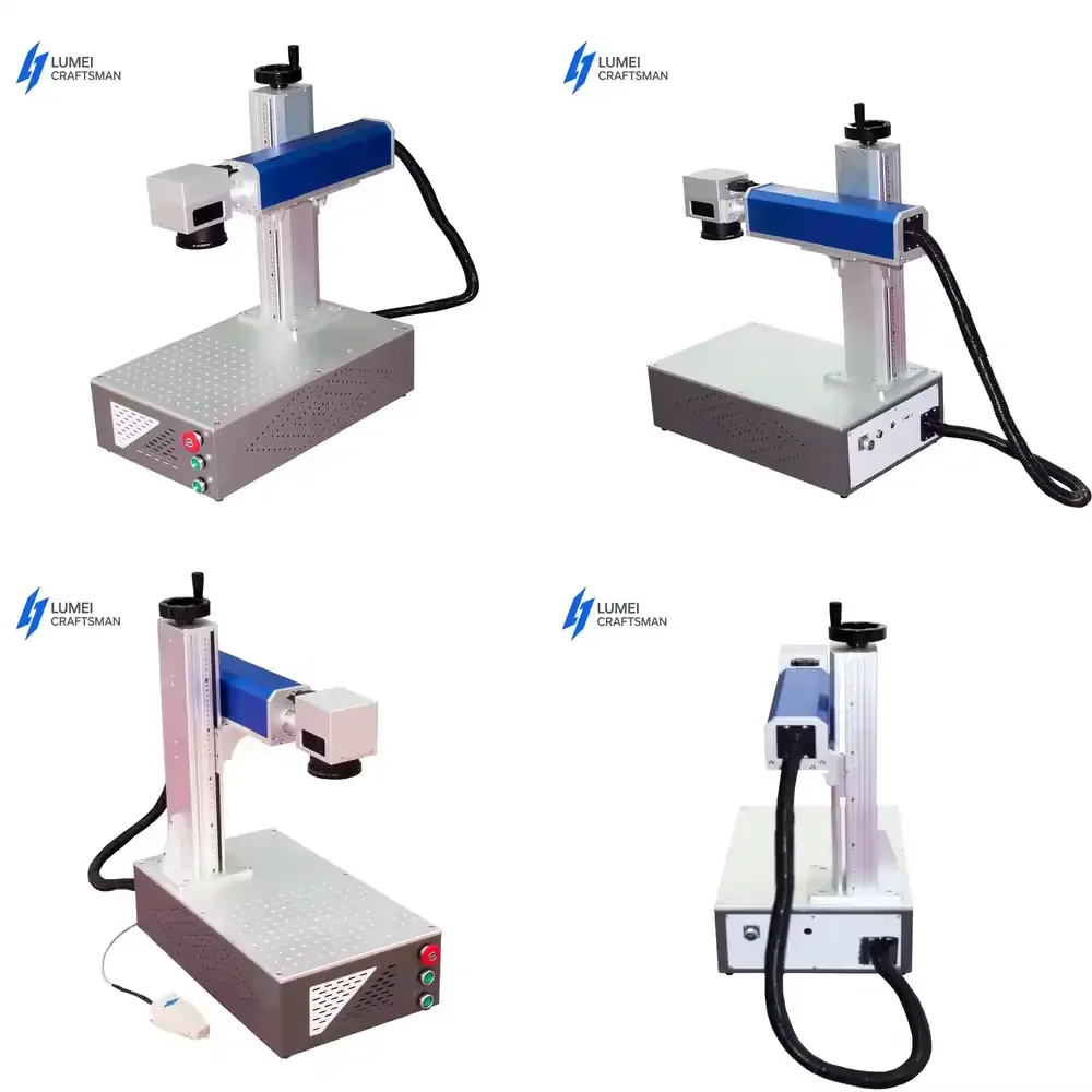 Portable Mini Design Marking Machine 20w 30w Fiber Optic Metal Marking Machine for Dog Tag QR Code