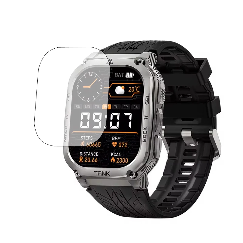 5pcs TPU Soft Clear Protective Film Cover Guard For KOSPET TANK M3 Ultra / M3 Smart Watch Display Screen Protector Accessories