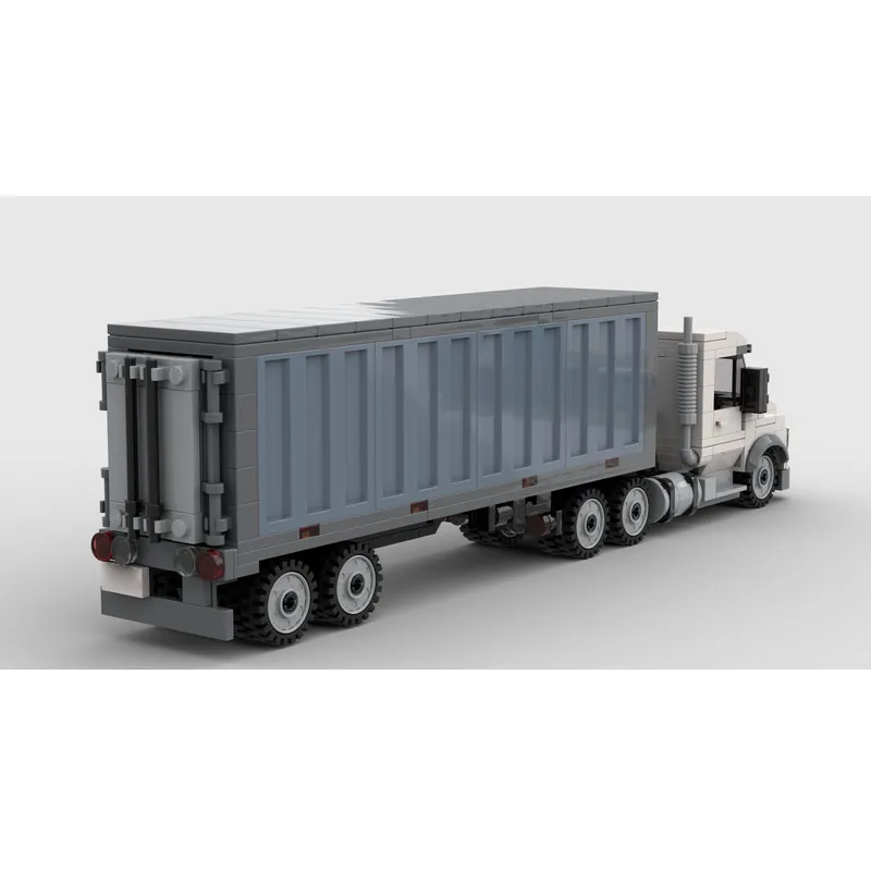

MOC-211364 New City Cargo Container Truck Building Block Model 522 Parts MOC Boys Children's Birthday Christmas Toy Gift