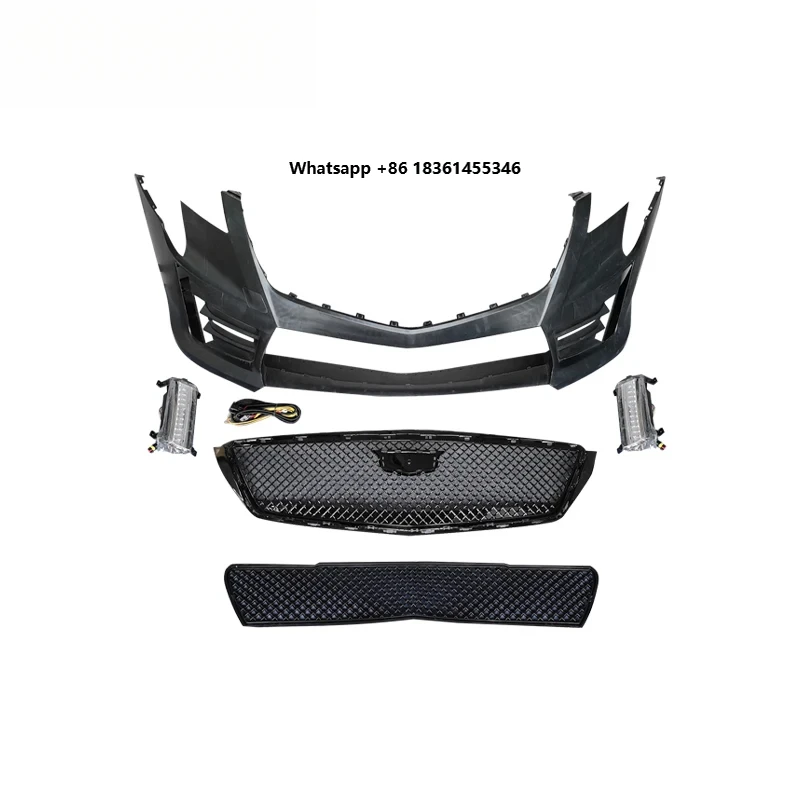 

For Cad Langyu 2013-2019 Auto Accessories PP Plastic V Style Bodykit Front Bumper Center Grille Front Bumper