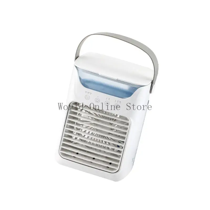 

Small USB Air Conditioning Portable Desktop Cooling Fan with 3 Speed and 7 LED Light for Office Bedroom Dormitory 87HC