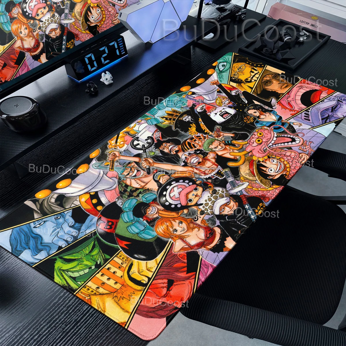 Anime One Piece Mauspad Luffy Roronoa Großes Gaming-Mauspad Gamer Company Tastatur-Mausmatten Computer-Schreibtischunterlage Laptop-Teppich