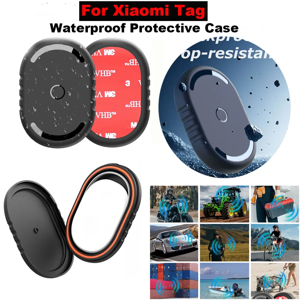 Image of Für Xiaomi Tag: Wasserdichte Halterung mit Klebestreifen für Mountainbike, Gepäck, Auto – Anti-Verlust GPS-Ortungsabdeckung