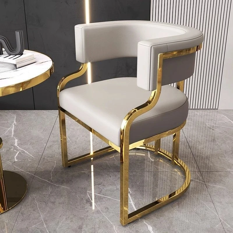 Light Luxury Multi-scene Indoor Leisure Chair for Cafe Office Salon Reception Household Space