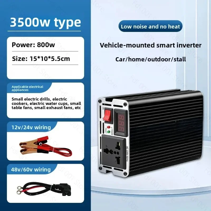 Inverter High Power 12v24v48v60v to 220v Converter Car Electric Vehicle Home Appliance Transformer
