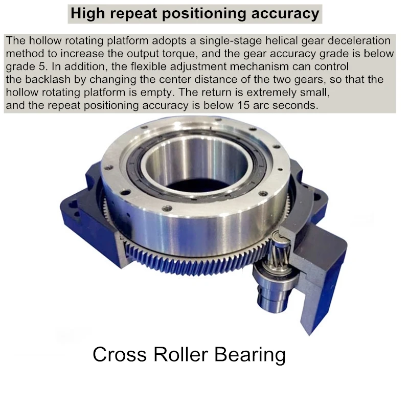 High Precision 1 Arcmin 360 Degree Turutable Hollow Rotating Platform Divider 80mm Servo Motor 10:1/18:1 Reducer Bevel Gearbox