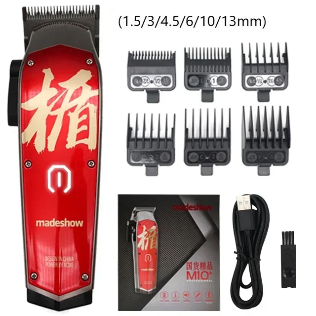 Madeshow M10 Professionelle Haarschneidemaschine, Haarschneider für Männer, verstellbare kabellose Haarschneidemaschine für Friseure, Bartschneider