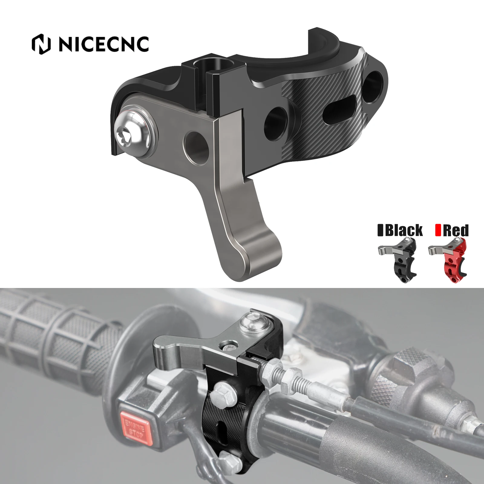 

For Honda CRF250R CRF450R 2004-2009 2014 CR125R CR250R CRF450X CRF 230F 150F 150R CR80R CR85R Rotating Bar Clamp Hot Start Lever
