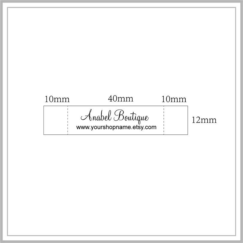 Custom Brand Label for Clothes, Twill Ribbon, Logo Labels, Sew Accessories, Cotton Labels, Xw3502, 12x60mm