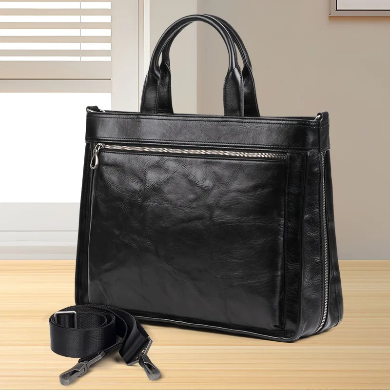 정품 메신저 백 남성 가죽 크로스바디 서류가방 소가죽 럭셔리 서류가방 대용량 남성 핸드백 서류가방