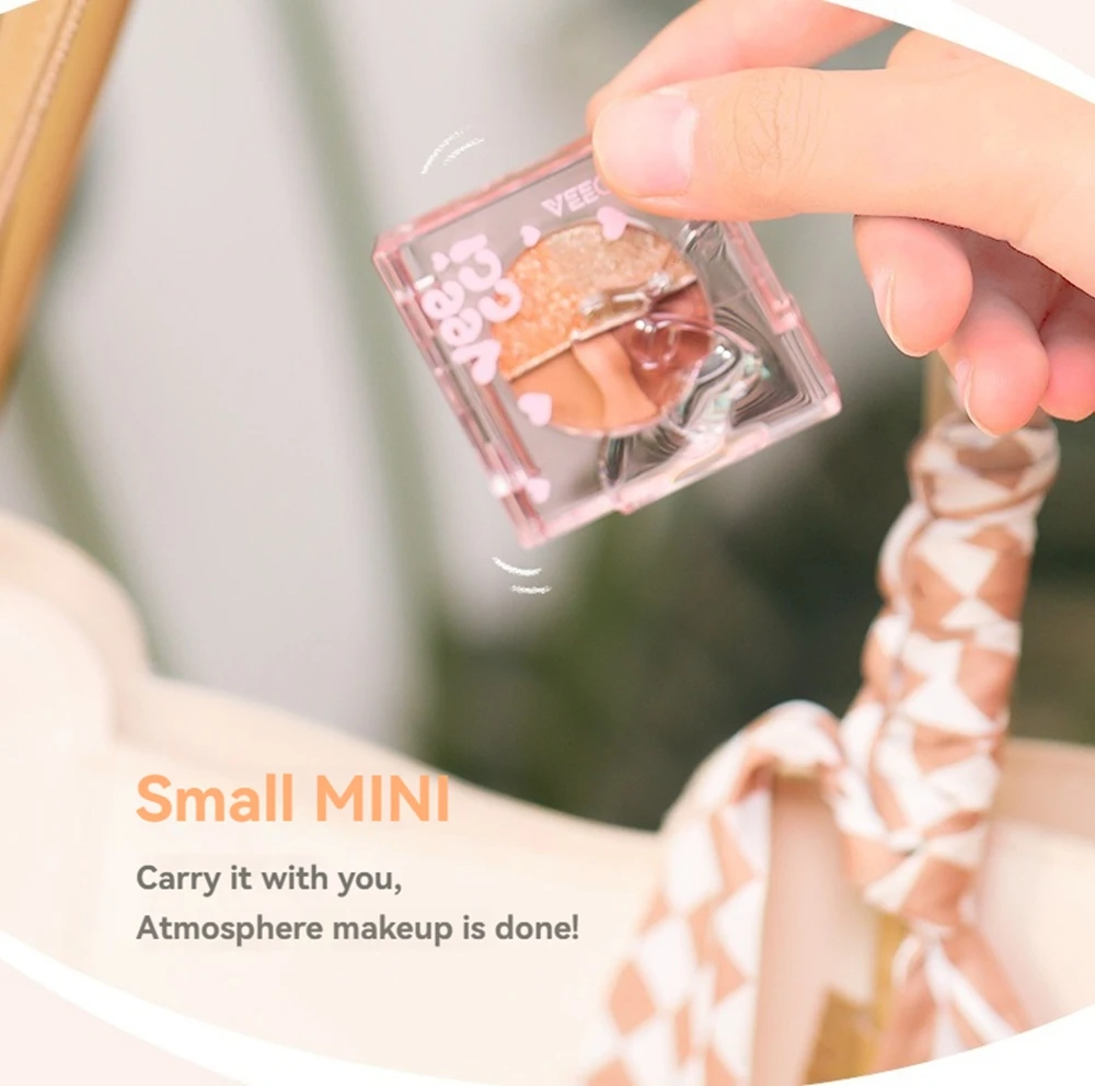 Paleta de resaltadores brillantes 4 en 1, hermosa sombra de ojos con brillo, brillo nacarado de larga duración, maquillaje bronceador iluminador