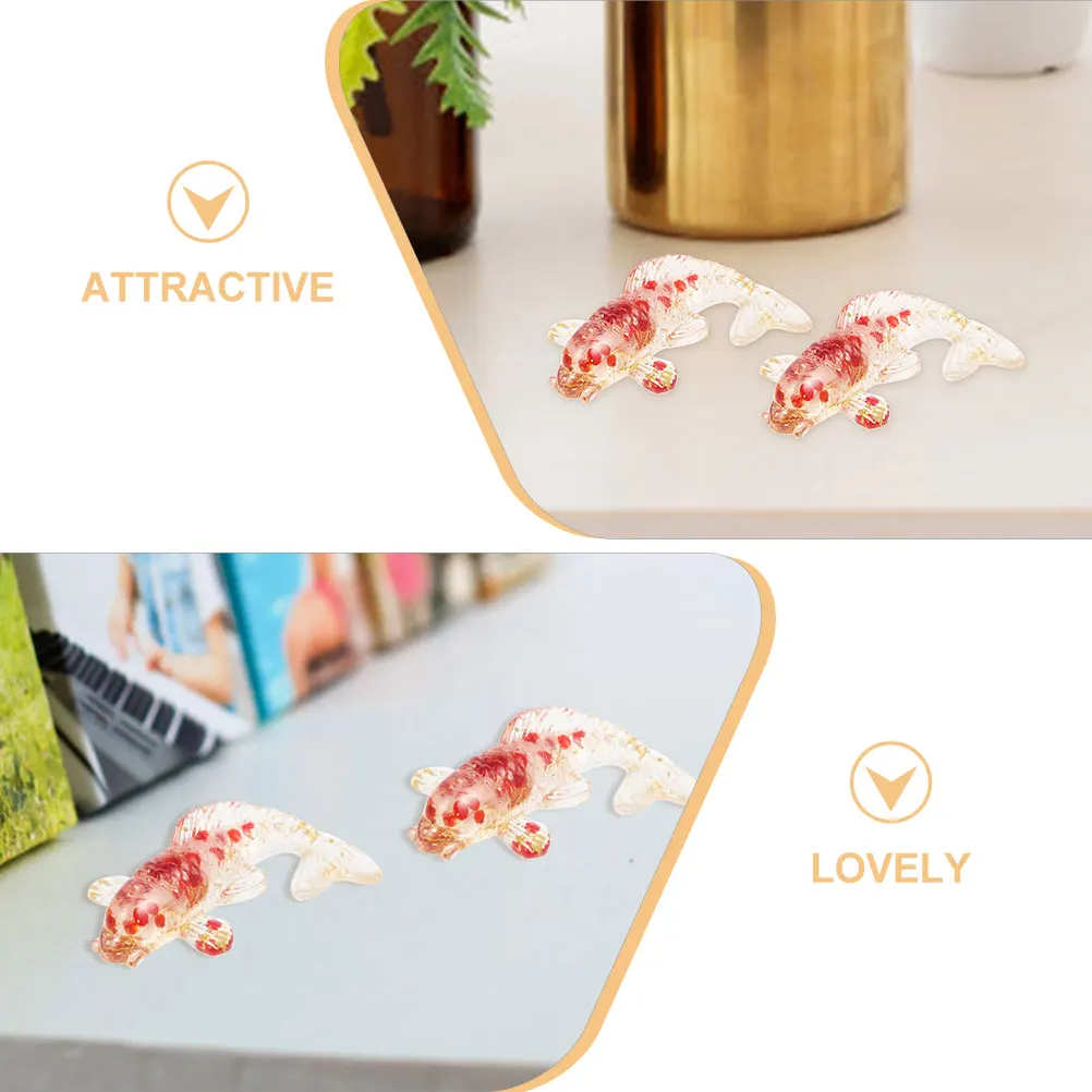 

4 Pcs Crystal Koi Ornaments Fish Tank Aquarium Decor Figurines Statue Artificial Fake Decoration Decorative Statues Figure
