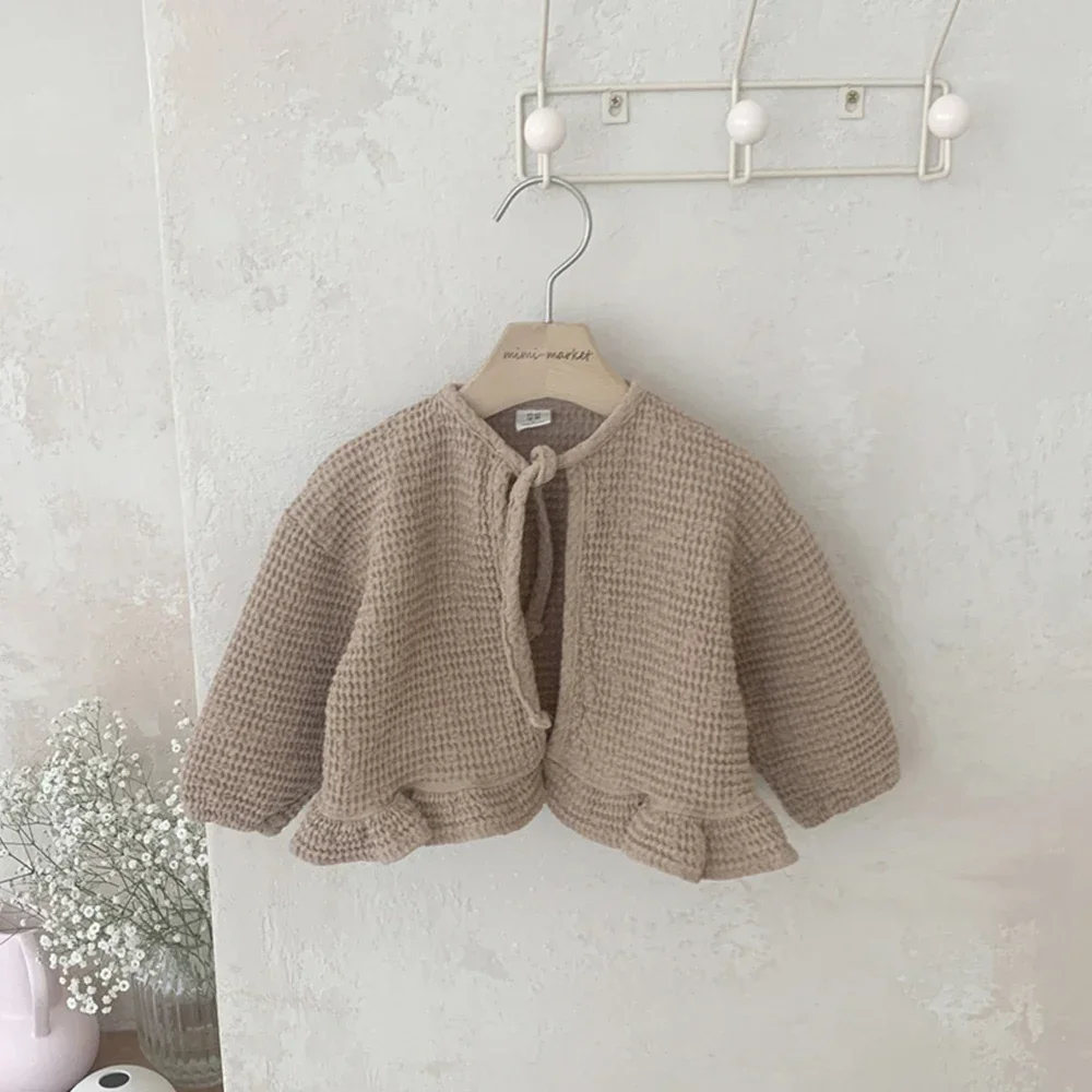 Toddler Baby Girl Sweater Knitted Cardigan Spring Autumn Children Sweatshirts 1-2 Years Sweater for Girls Clothes