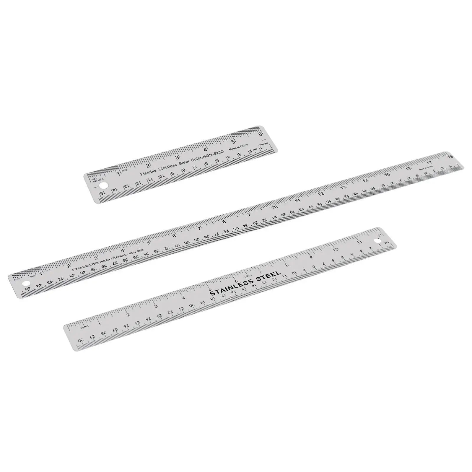 6/12/18 Zoll Optionaler Edelstahl-Metall-Lineal mit Korkrückseite, Zoll- und Zentimeter-Rutschfeste Lineale, Messwerkzeuge – Detail 16