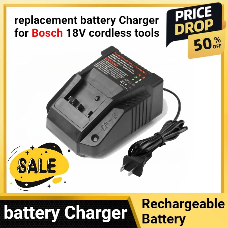

Replacement Battery Charger for Bosch 18V Cordless Tools GBA18V 21700 BAT609 BAT618 High Power 5C Power Cell
