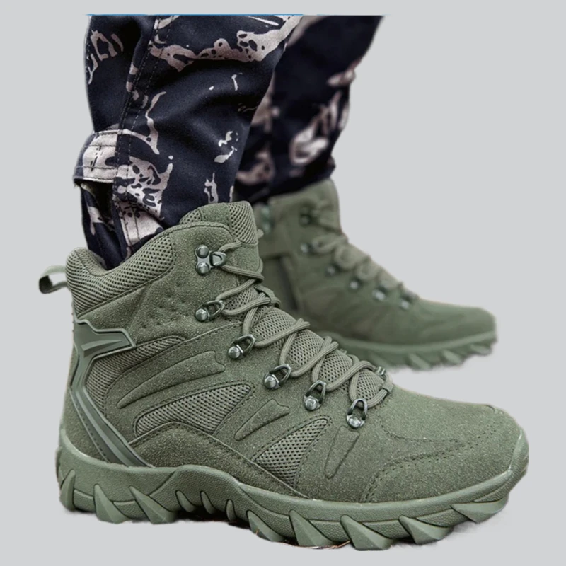 

Men Wear-resistant Non-Slip Fabric High Boots Hiking Casual Sneaker Male Sneakers Sports and Leisure Outdoor Shoes for