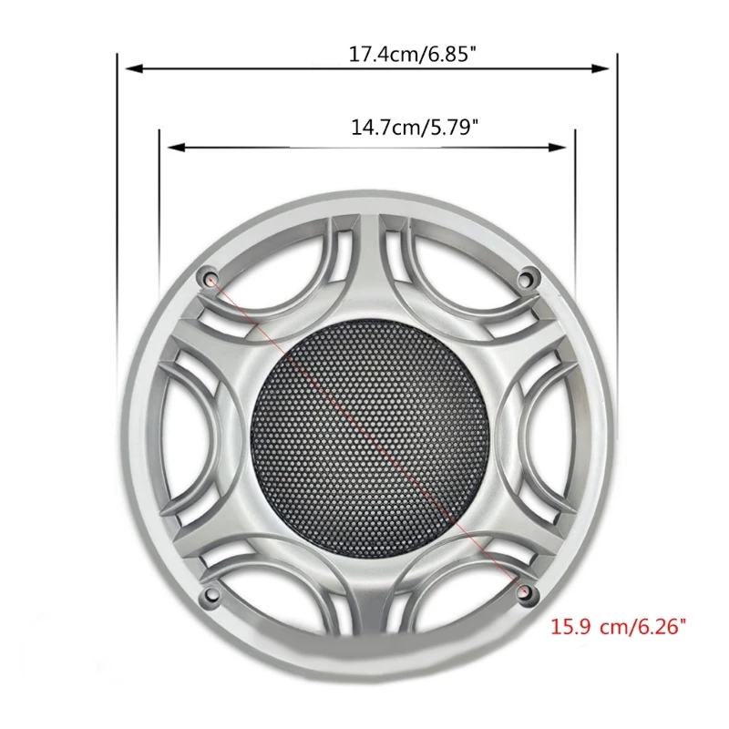 6 inch Speaker Net Cover High-grade Car Home Mesh Enclosure Speakers Plastic Frame Metal Iron Wire Grilles images - 6