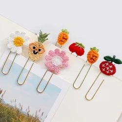 5Pcs/set Cute embroidery Gold Cilp Modelling Paper Clip Fashion Business Office Lady Style Office Stationery Set