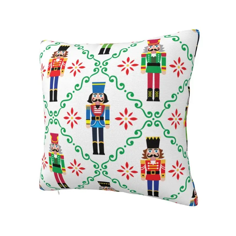 Cartoon Toy Soldier Christmas Nutcracker Throw Pillow Covers Decor Home Nordic Cushions for Sofa Square Pillowcase