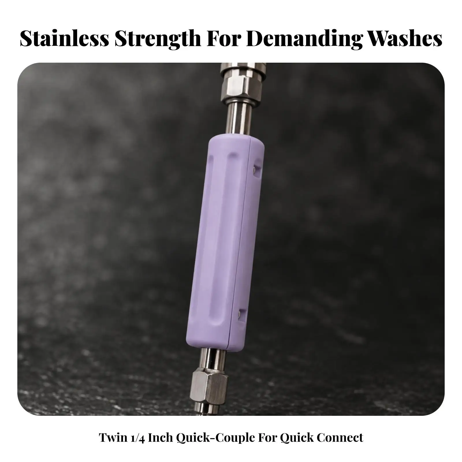 Car Washing Extension Rod 20cm Pressure Washer Extension Bar with Cylindrical Grip Sleeve and 1/4 Rapid Attach Connectors for