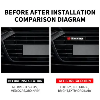 適用於本田思域、雅閣、飛度、CRV、爵士、奧德賽、Insight、Legend、HRV的汽車中網燈標誌裝飾造型配件 6 最佳銷售 本田傳奇 - №3