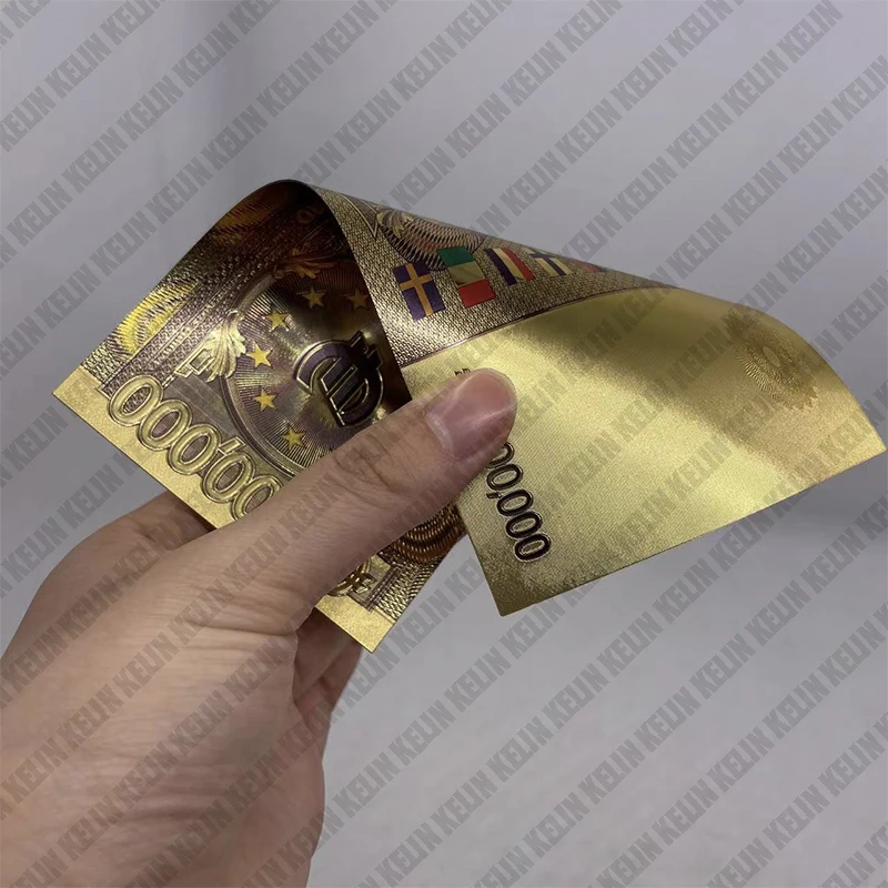 Beautiful Colored European Banknote Currency 5 10 20 50 100 500 1000 Milliion Euro Gold Banknotes for Business Gifts Collection