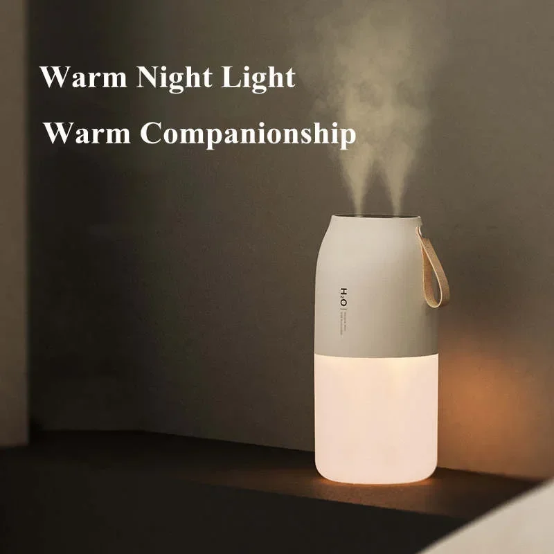 

2000mAh USB 300ml Dual Sprayer Air Humidifier Rechargeable Battery Wireless Fogger Diffuser Light Umidificador